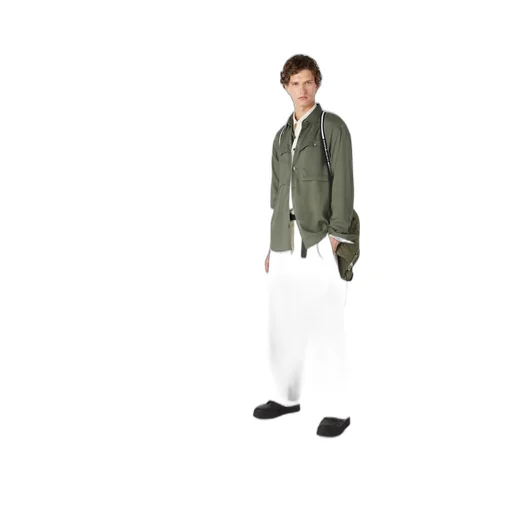 Logo Zipper Casual Pants