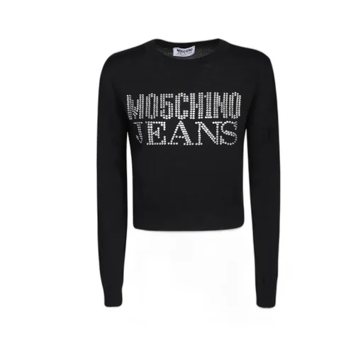 Rhinestone-Embellished Wool-Blend Jumper