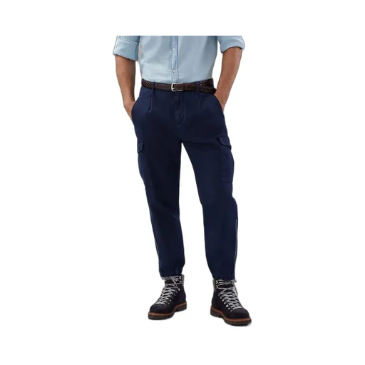 Straight-Leg Cotton Cargo Trousers