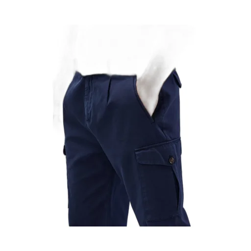 Straight-Leg Cotton Cargo Trousers