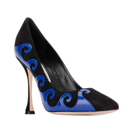 Manolo Blahnik Kasai Swirl Detailed Pointed Toe Pumps