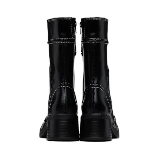 Square Toe Splicing Design Short Boots