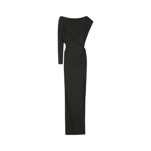 One-Word Shoulder Asymmetrical Design Dress
