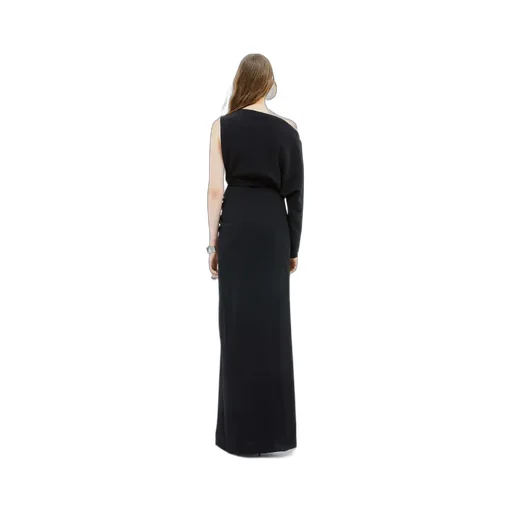 One-Word Shoulder Asymmetrical Design Dress