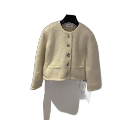 Cardigan Jacket In Brushed Mohair
