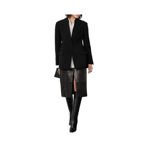 Long-Sleeved Lapel Blazer