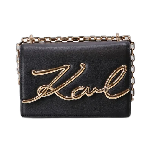Karl-Signature Leather Bag