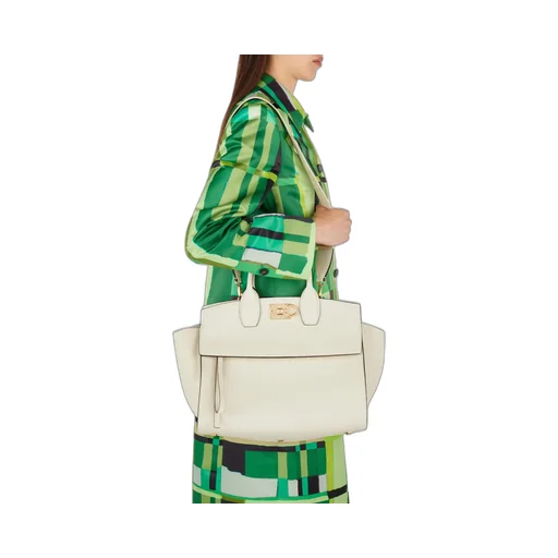 Logo Embroidered Shoulder Bag