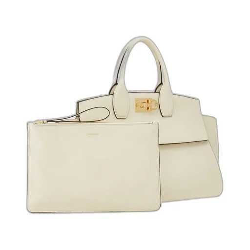 Logo Embroidered Shoulder Bag
