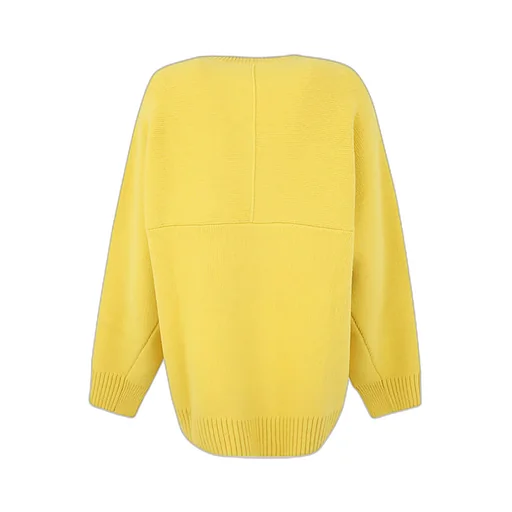 Round-Collar And Long-Sleeved Sweater