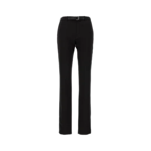Slim-Cut Belted Trousers