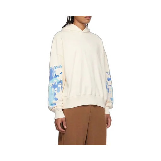 Abstract-Print Cotton Hoodie