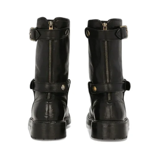 Dolce & Gabbana Bernini Buckled Biker Boots