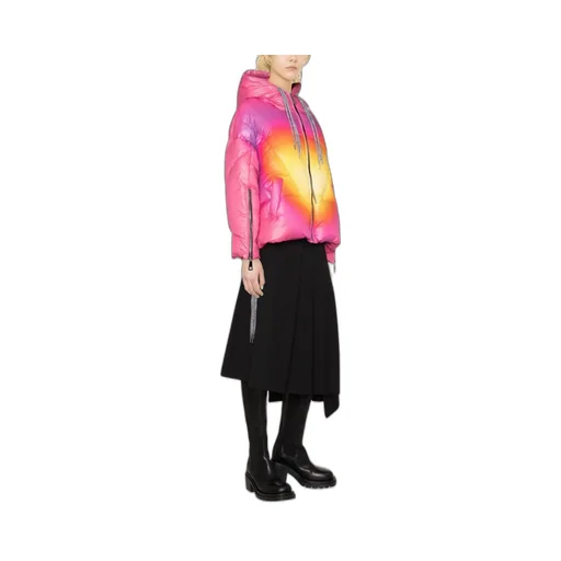 Long-Sleeved Hooded Down Jacket