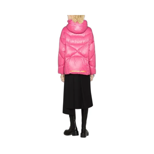 Long-Sleeved Hooded Down Jacket