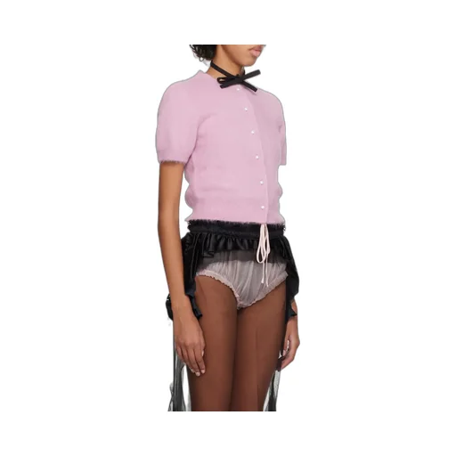 Maison Margiela Cropped Knitted Cardigan