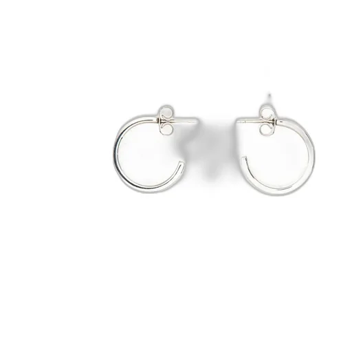 Mm6 Maison Margiela Logo Engraved Hoop Earrings
