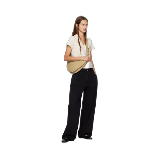 Slouchy Banana Zipper Cross-Body Bag
