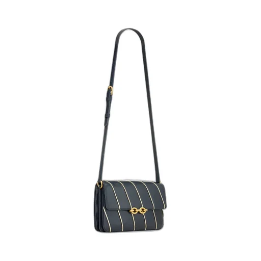Saint Laurent Le Maillon Striped Satchel Bag