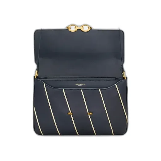 Saint Laurent Le Maillon Striped Satchel Bag