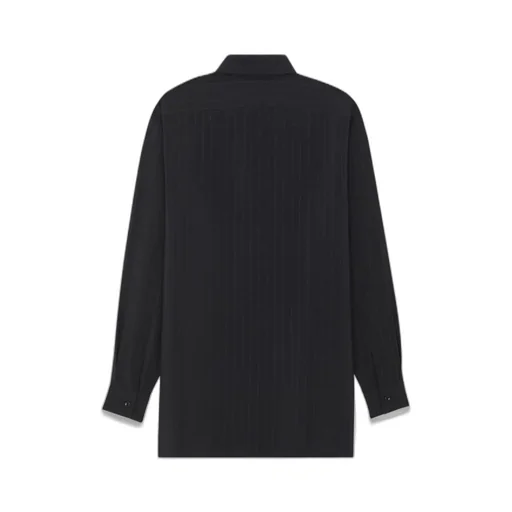 Saint Laurent Striped Long-Sleeved Shirt