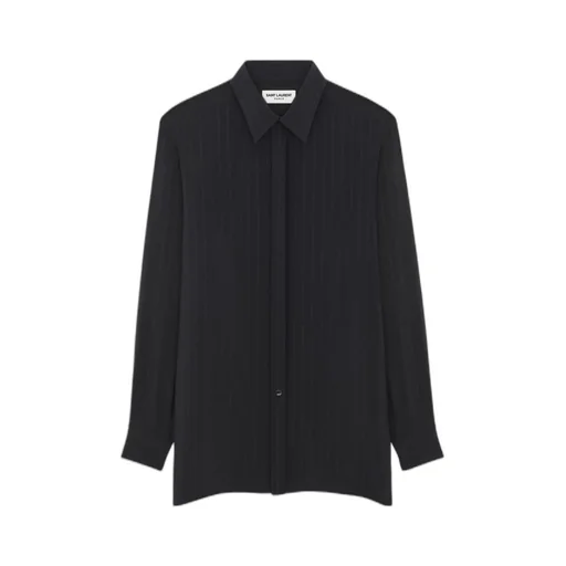 Saint Laurent Striped Long-Sleeved Shirt
