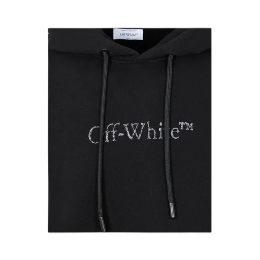 Diag Stripe-Embroidered Cotton Hoodie