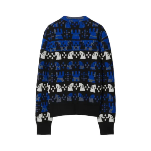 Burberry Chess Intarsia-Knit Crewneck Jumper