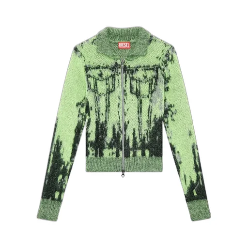 M-Taphos Zip-Up Knitted Cardigan