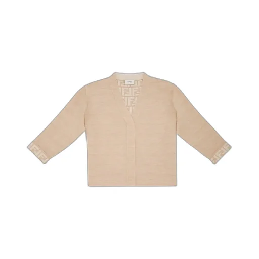 Fendi Kids V-Neck Long-Sleeved Cardigan