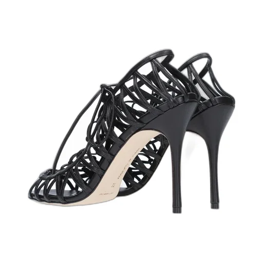 Hollow-Out High-Heeled Sandals