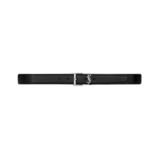 Saint Laurent Ysl Logo Plaque Belt