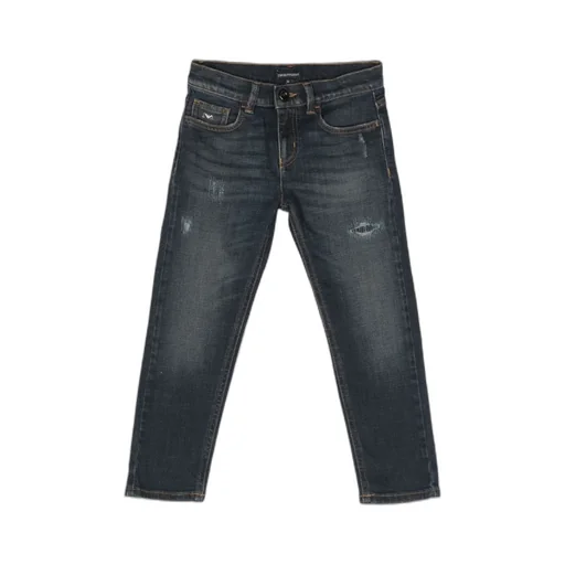 Ripped Straight-Leg Jeans