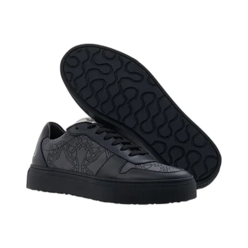 Orb-Print Leather Sneakers