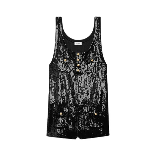 Embroidered Short Jumpsuit In Ribbed Cotton