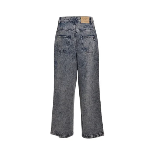 Logo-Patch Organic Cotton Wide-Leg Jeans