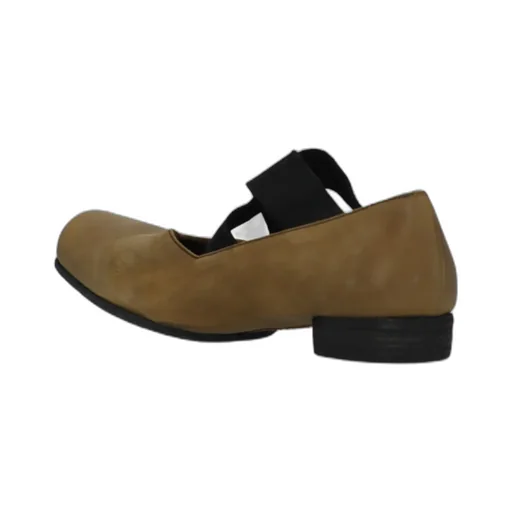 Square-Toe Suede Ballerina Shoes