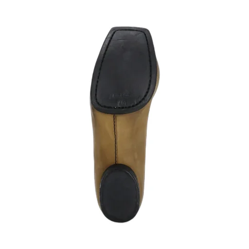 40Mm Square-Toe Leather Ballerina Shoes