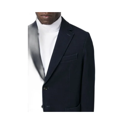 Single-Breasted Cotton-Blend Blazer