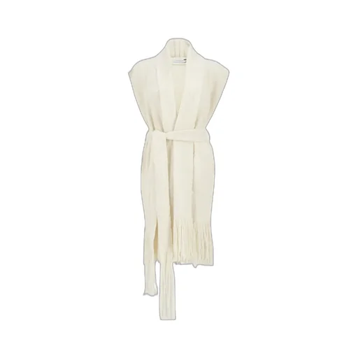 Teagan Fringed Belted Cashmere Vest