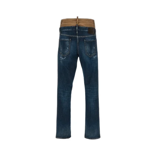 Dsquared2 Double Waisted Straight Leg Jeans