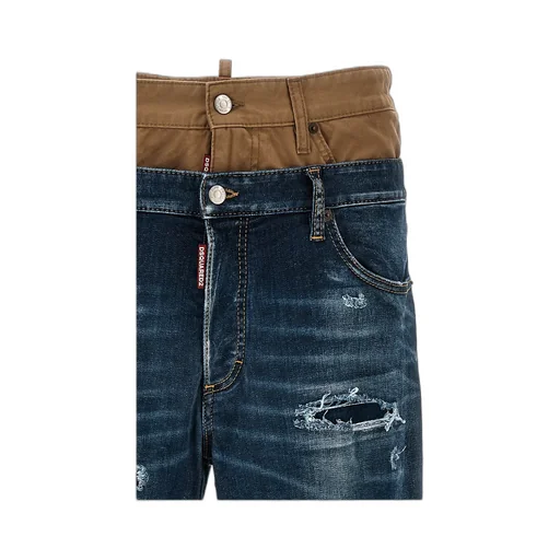 Dsquared2 Double Waisted Straight Leg Jeans