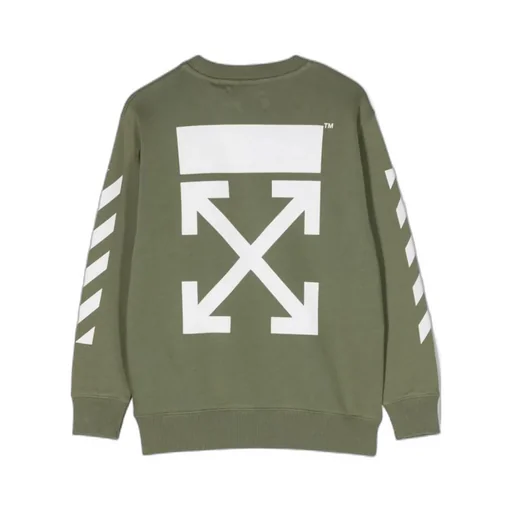 Off-White Kids Logo Printed Crewneck Sweatshirt