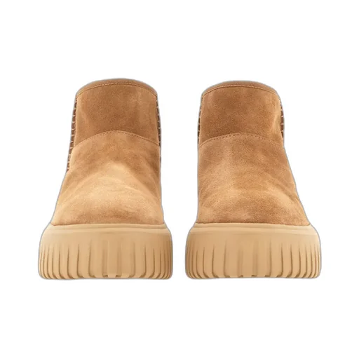 Hogan Round Toe Ankle Boots