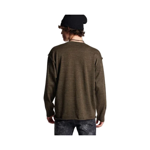 Flap Pocket Crew Neck Jumper