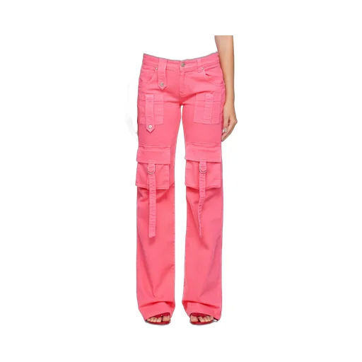 Logo-Patch Flared Cargo Jeans