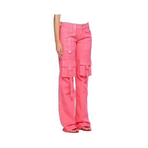 Logo-Patch Flared Cargo Jeans