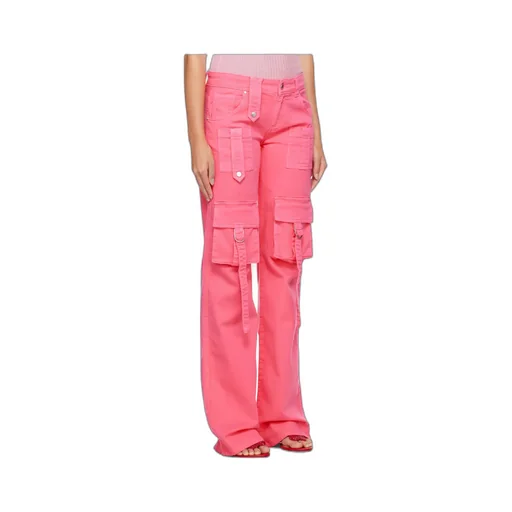 Logo-Patch Flared Cargo Jeans
