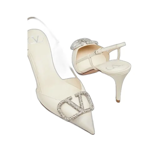 Vlogo Signature Slingback Pump In Calfskin Leather 80Mm