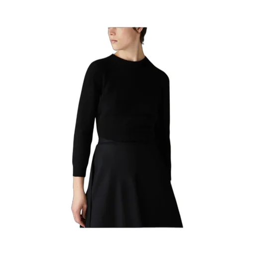 Asymmetric-Hem Cashmere Top